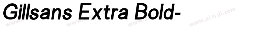 Gillsans Extra Bold字体转换